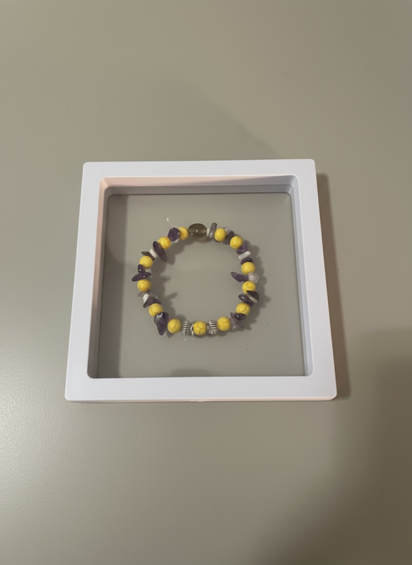 Stone Jewelry Bracelet (Turquoise and Amethyst)