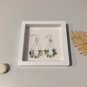 Stone Jewelry Earrings (Quartz and Turquoise)