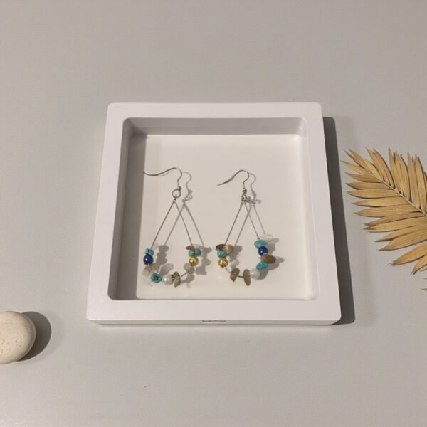 Stone Jewelry Earrings (Quartz and Turquoise)