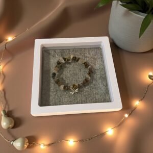 Stone Jewelry Bracelet (Tiger Eye and Quartz)